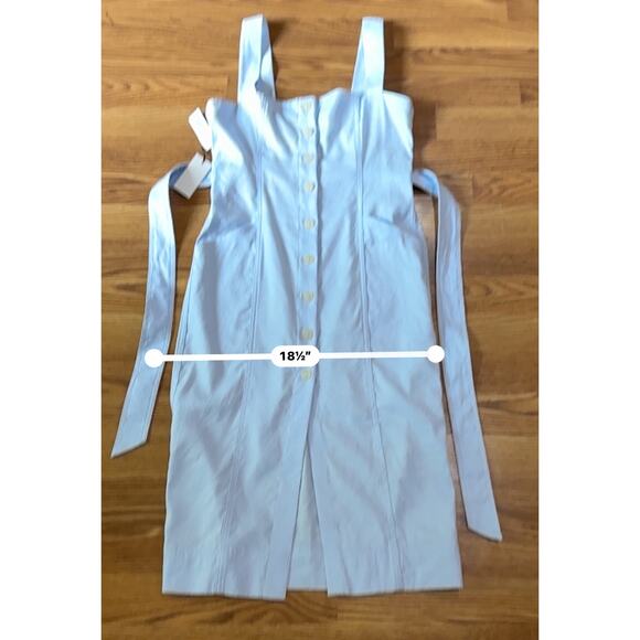 Aritzia Babaton baby blue Kofi Belted Button-Front Dress size 4 / small - Picture 6 of 12